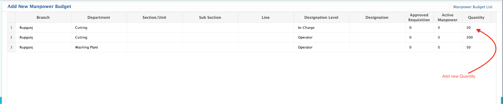 Add the New Quantity and SAVE the Amendment
